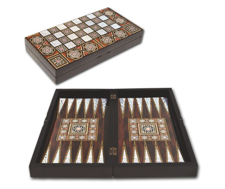 Дървена табла за игра Перла с шах