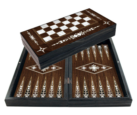 Табла за игра Детелина седеф с шах, лак гланц
