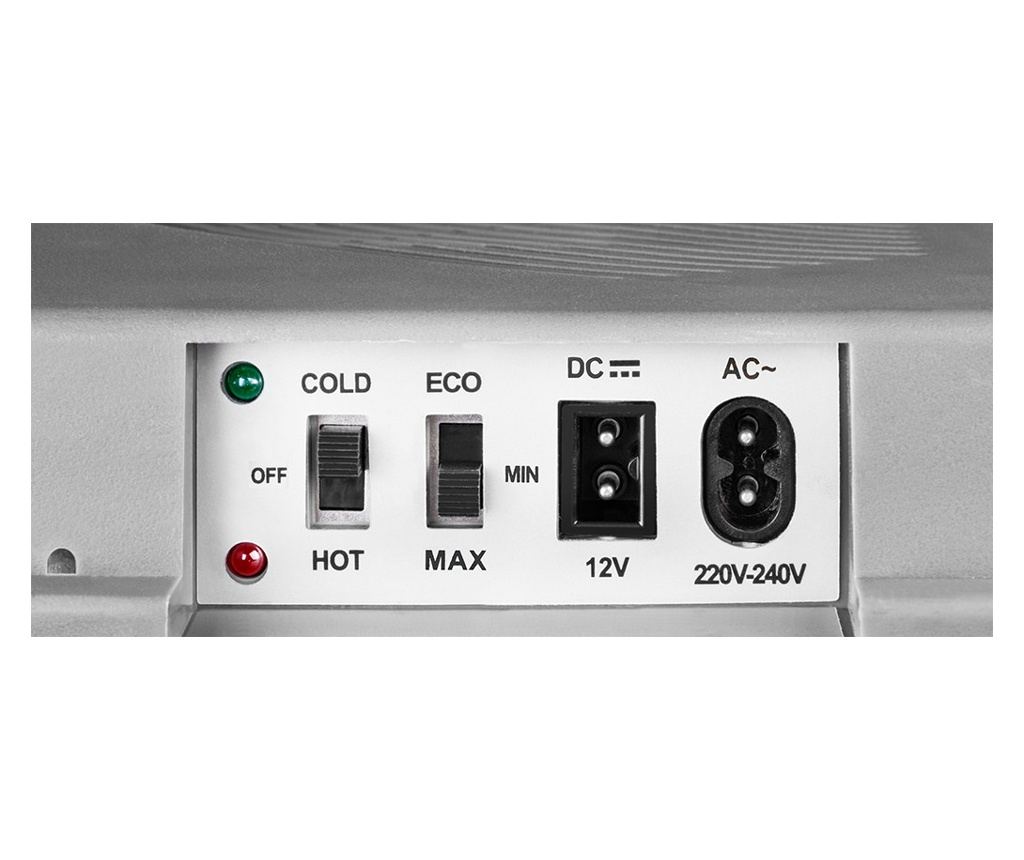 Lada frigorifica auto cu functie de incalzire si racire ECG AC 3022 HC Dual, 28 L, 12V, 230V, mod ECO, gri/verde - 5