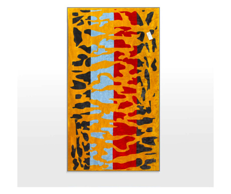 Луксозна плажна хавлия \"Сафари Голд \" Оранж 95/180 см 100% висококачествен памук.