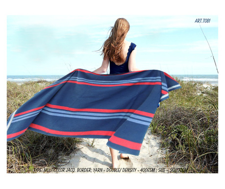 Луксозна плажна хавлия \"T81\" 90/170 см 100% висококачествен памук.