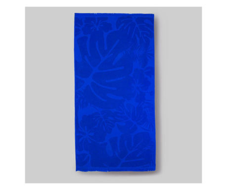 Луксозна плажна хавлия \"Парти Хавай\" Синя 80/160 см 100% висококачествен памук