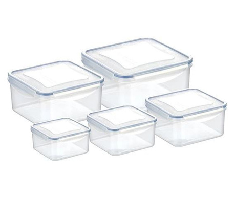 Tescoma FRESHBOX négyzet alakú ételtároló doboz 5db (892044.00)