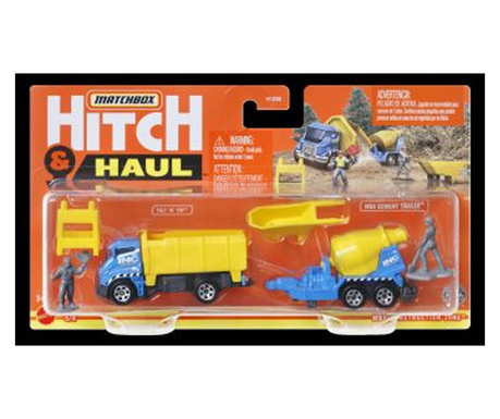 Mattel Matchbox: Hitch and Haul - MBX Off Road kisautó szett, Tilt 'N' Tip (H1235)