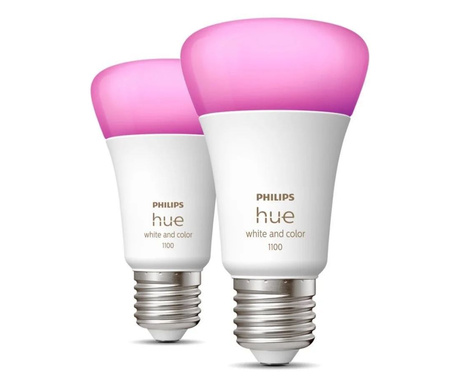 Philips Hue White and Color Ambiance LED fényforrás E27 9W 2db/cs (929002468802)