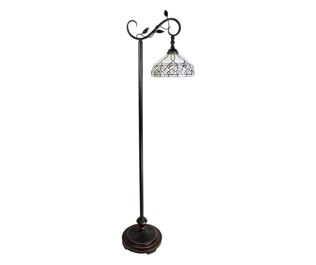 Stojací lampa Tiffany, hnědo-béžové sklo, 36x25x152 cm - 2