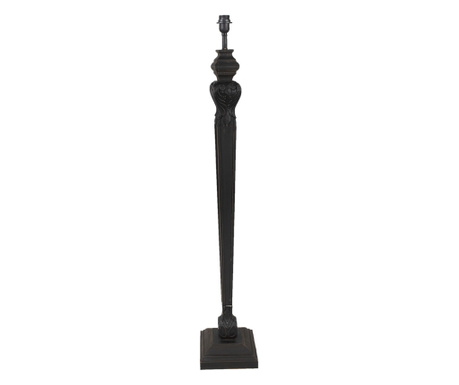 Baza lampadar lemn negru 23x134 cm
