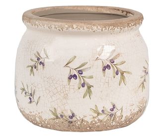 Set 2 ghivece flori ceramica Masline 12x10 cm