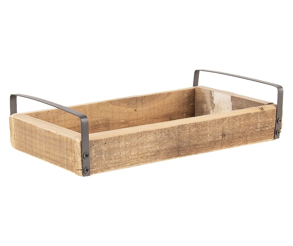 Set 3 tavi lemn maro zinc 35x20x5 cm, 30x15x5 cm, 25x10x5 cm - 4