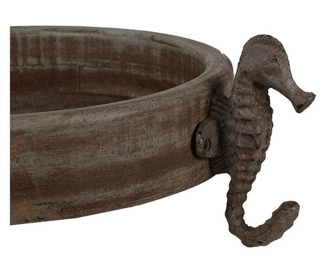 Tava decorativa lemn maro 33x13 cm
