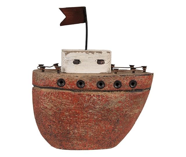 Ξύλινο διακοσμητικό σκάφος 10x4x12 cm