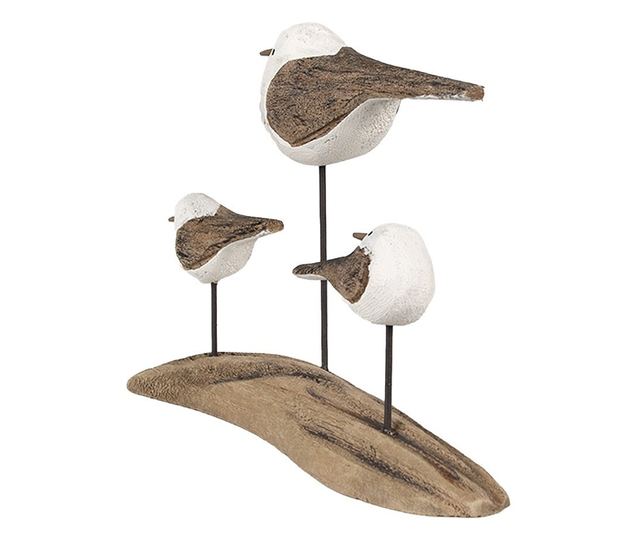 Διακόσμηση Ξύλινα πουλάκια 17x5x14 cm