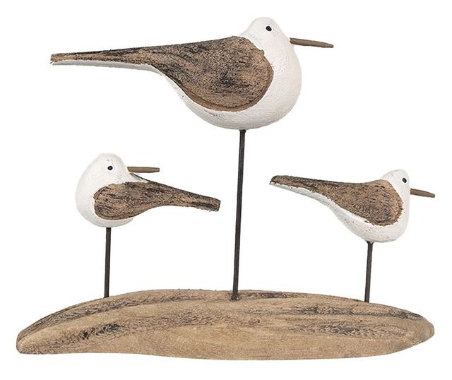 Διακόσμηση Ξύλινα πουλάκια 17x5x14 cm