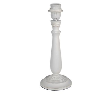 Bílá dřevěná základna lampičky na noční stolek 12x32 cm