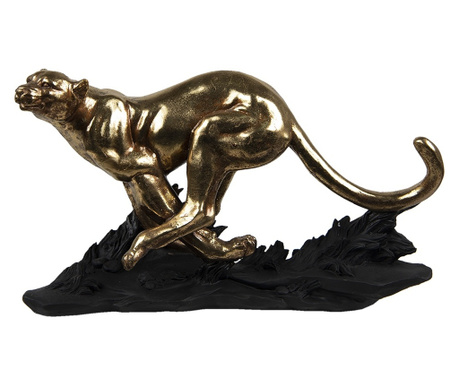 Figurina Leopard polirasina aurie neagra 39x13x24 cm