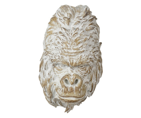 Figurina suspendabila Maimuta polirasina aurie alba 15x14x30 cm