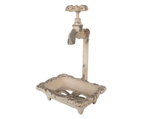 Starinsko bež železno držalo za milo 14x12x23 cm