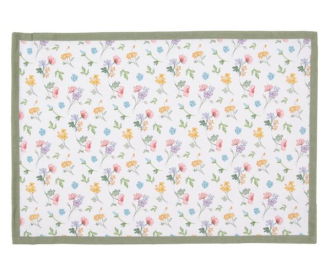 Set od 6 pamučnih držača za tanjure Flower 48x33 cm