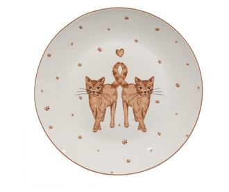 Σετ 8 πορσελάνινα πιάτα Cats 20x2 cm