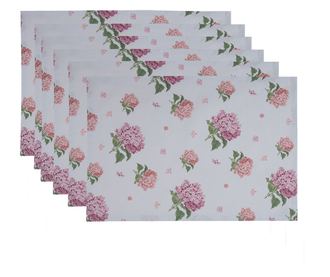 Set od 6 Hortensia pamučnih držača za tanjure 48x33 cm