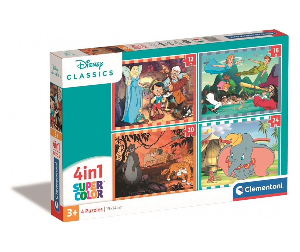 Clementoni Supercolor - Disney klasszikusok 4 az 1-ben puzzle - Vivre