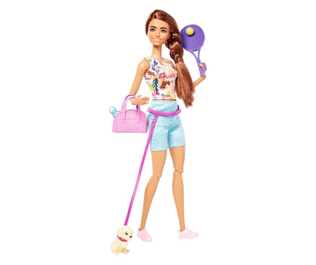Mattel Barbie feltöltődés: Barna hajú fitness Barbie baba (HKT91)