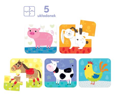 CzuCzu Állatok - 5 az 1-ben maxi puzzle