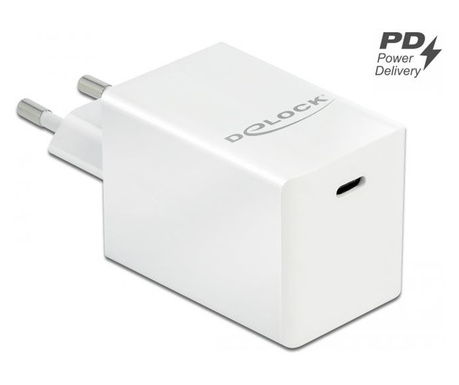 Delock hálózati töltő 1 db USB Type-C PD 3.0, 60W fehér (41447)