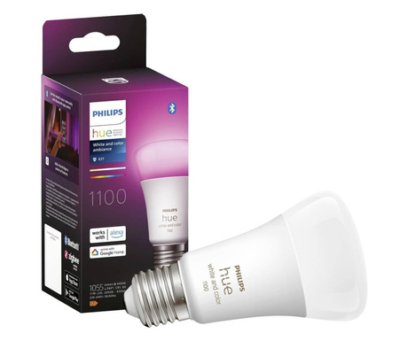 Philips Lighting Hue LED fényforrás White & Color Ambiance E27 75W Melegfehértől a hidegfehérig (871951429117100)