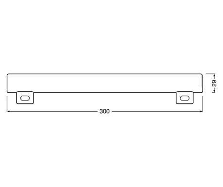 Osram LEDinestra dimmelhető LED cső izzó 4,5W 250lm 2700K S14s - Meleg fehér