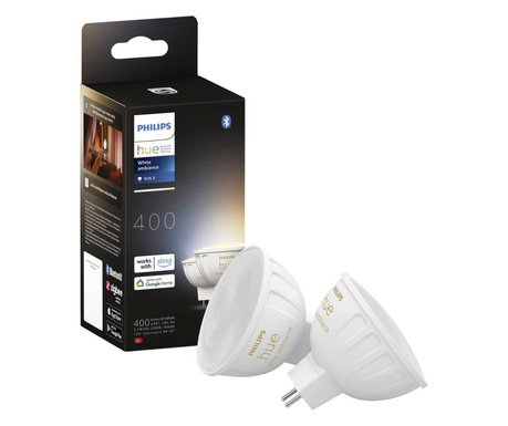 Philips Hue White ambience 8719514491588 intelligens fényerő szabályozás Intelligens izzó Bluetooth/Zigbee Fehér 5,1 W