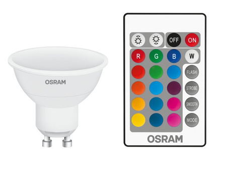 Osram Star+ PAR16 Plastic LED Spot izzó 4.5W 250lm 2700K GU10 - RGB