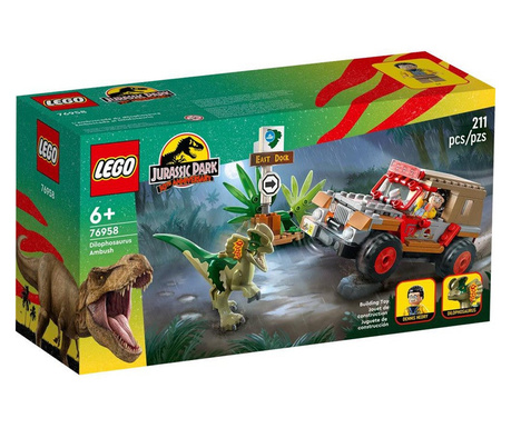 LEGO® Jurassic World - Ambuscada asupra unui Dilophosaurus​ 76958, 211 piese