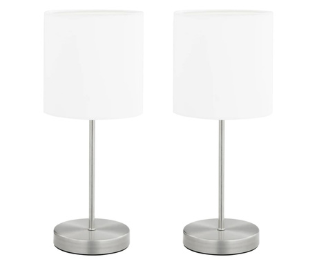 2 darab fehér asztali lámpa érintőgombbal E14