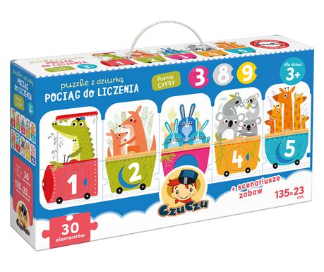 CzuCzu Lyukas puzzle Számolós vonat - 30 darabos maxi puzzle