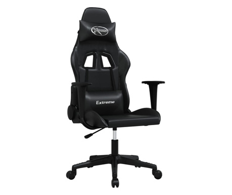 fekete műbőr masszázs gamer-szék