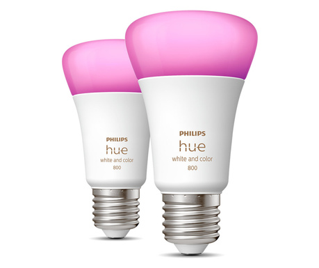 Philips Hue White and colour ambience 8719514328365 intelligens fényerő szabályozás Intelligens izzó Bluetooth/Zigbee Fehér 6,5