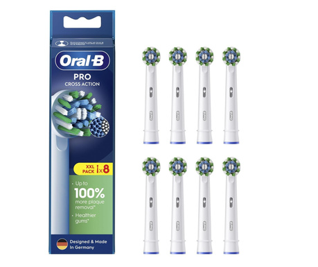 Oral-B EB50RX CrossAction Elektromos fogkefe Pótfej - Fehér (8db)