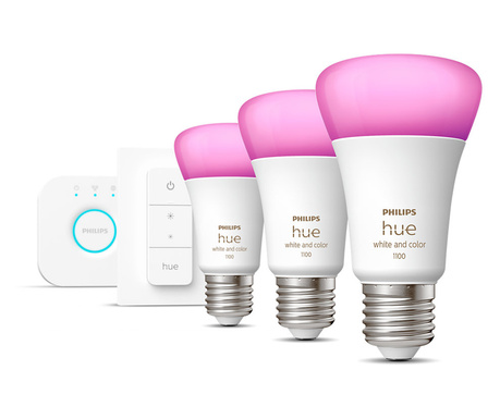 Philips Hue White and colour ambience 8719514291355 intelligens fényerő szabályozás Intelligens világítás készlet Bluetooth/Zigb