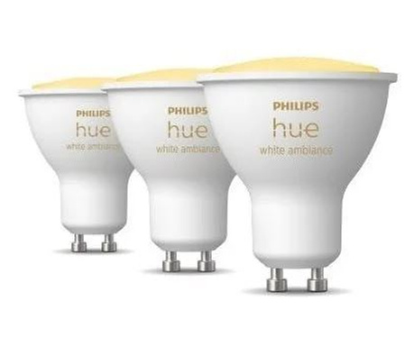 Philips Hue LED fényforrás GU10 4.3W 3db/cs (929001953312)