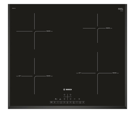 Bosch Serie 6 PIE651FC1E főzőlap Fekete Beépített Zónás indukciós főzőlap 4 zóna