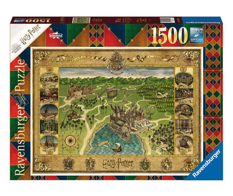 Puzzle Ravensburger - Harta Hogwarts, 1500 piese