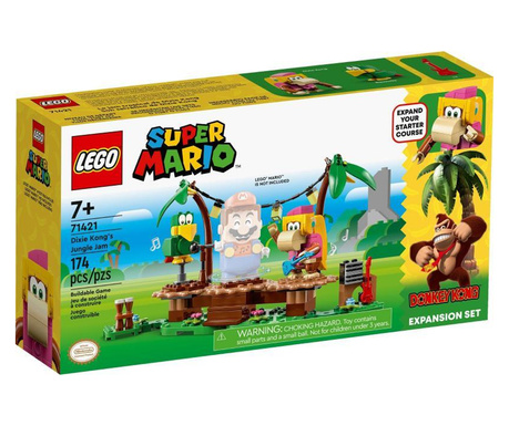 LEGO® Super Mario - Set de extindere - Concertul lui Dixie Kong in jungla 71421, 174 piese