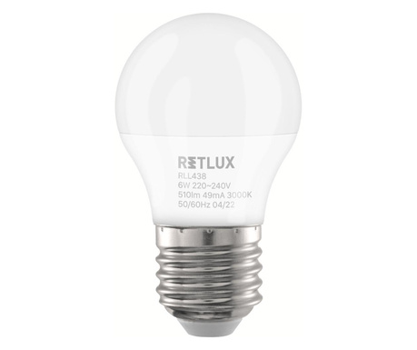 Retlux RLL 438 Klasszikus LED mini izzó 6W 510lm 3000K E27 - Meleg Fehér