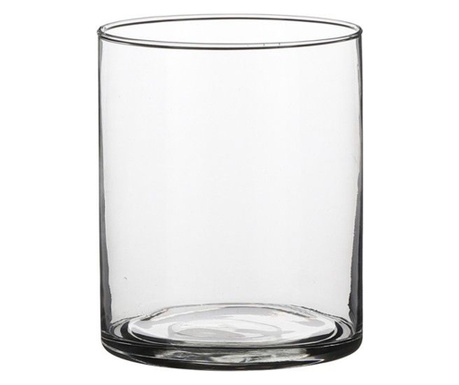 Vaza sticla transparenta, cilindru, 15x12 cm
