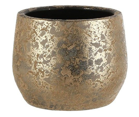 Ghiveci ceramica Clemente, auriu, 15,5x19,5 cm