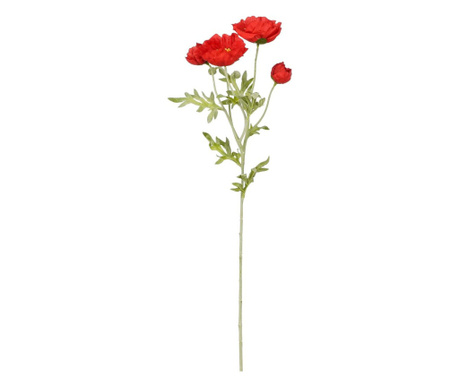 Floare artificiala Mac, rosu, 62 cm