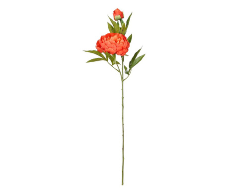Floare artificiala Bujor, portocaliu, 71 cm