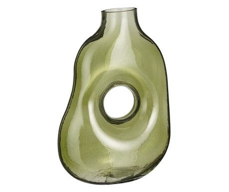Vaza sticla, verde, Jay, 18,5x10,5x25 cm