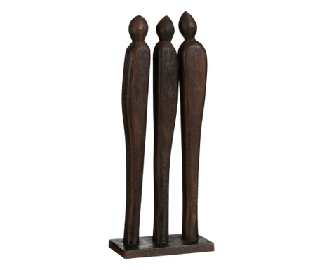 Decoratiune figuri, Pegara, lemn mango, 18x46ccm